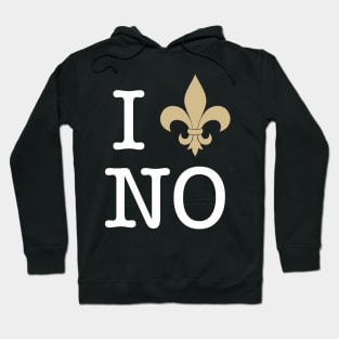 I Fleur de Lis New Orleans (White Lettering) Hoodie